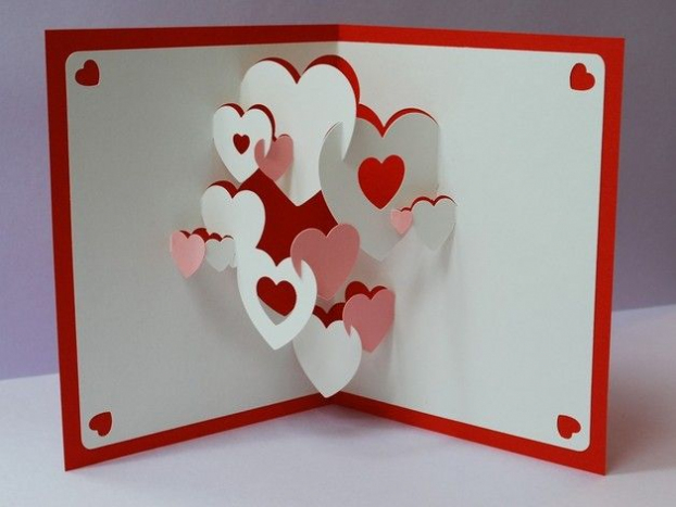 Hearts 3D Pop Up Greeting Card | Pop Up Greeting Cards, Diy Regarding 3D Heart Pop Up Card Template Pdf