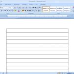 How To Make Lined Paper In Word Steps With Pictures With Pertaining To Notebook Paper Template For Word 2010