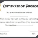 Job Promotion Certificate Template In 2020 | Certificate for Promotion Certificate Template