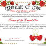 Love Certificate Designer | Free Certificate Templates for Love Certificate Templates