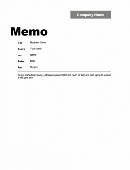 Memos – Office For Memo Template Word 2013