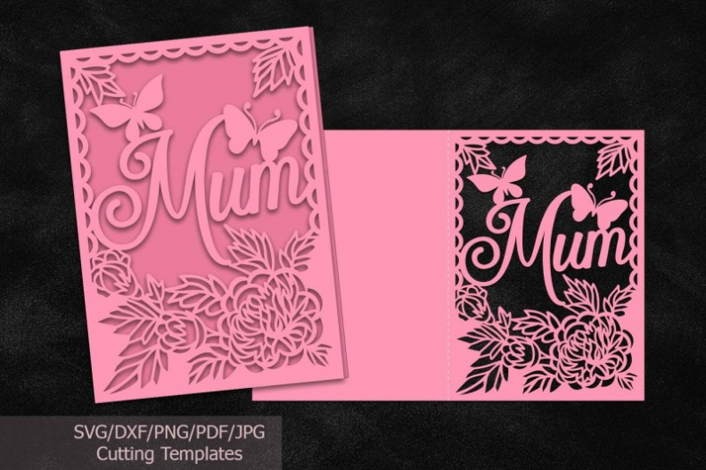 Mothers Day Cards Svg Files, File, Mom, Mum, Cutting For Free Svg Card Templates