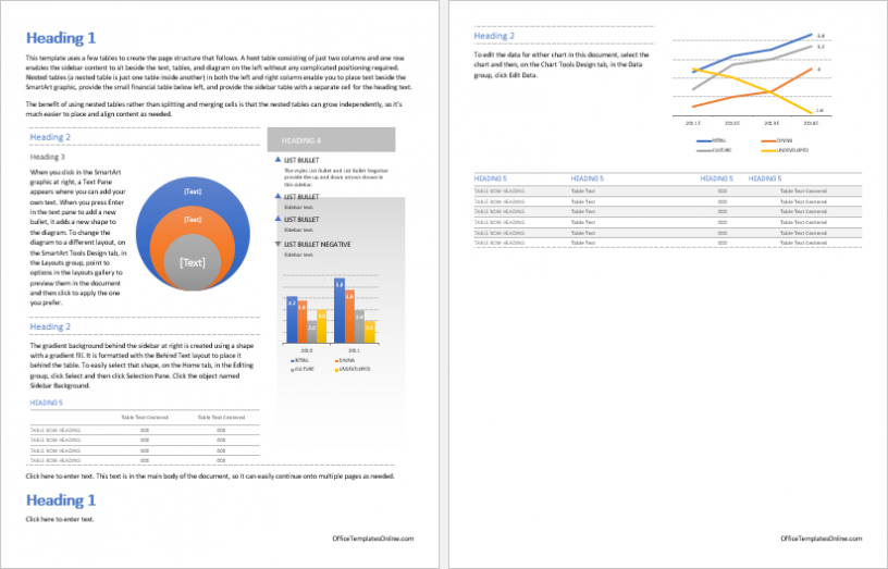 Ms Word Business Report Template | Office Templates Online For Microsoft Word Templates Reports