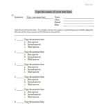 Multiple Choice Test Template | Multiple Choice Test Word In Test Template For Word