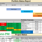 Multiple Project Status Report Template Excel Download regarding Project Portfolio Status Report Template