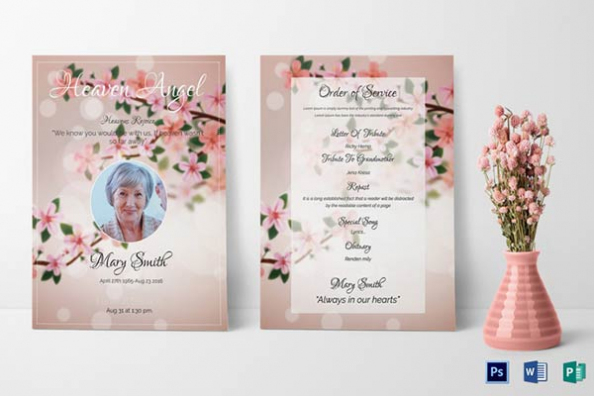 Our Favorite (Actually!) Free Funeral Program Templates Intended For Memorial Brochure Template