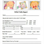 Pin On Baby Regarding Daycare Infant Daily Report Template