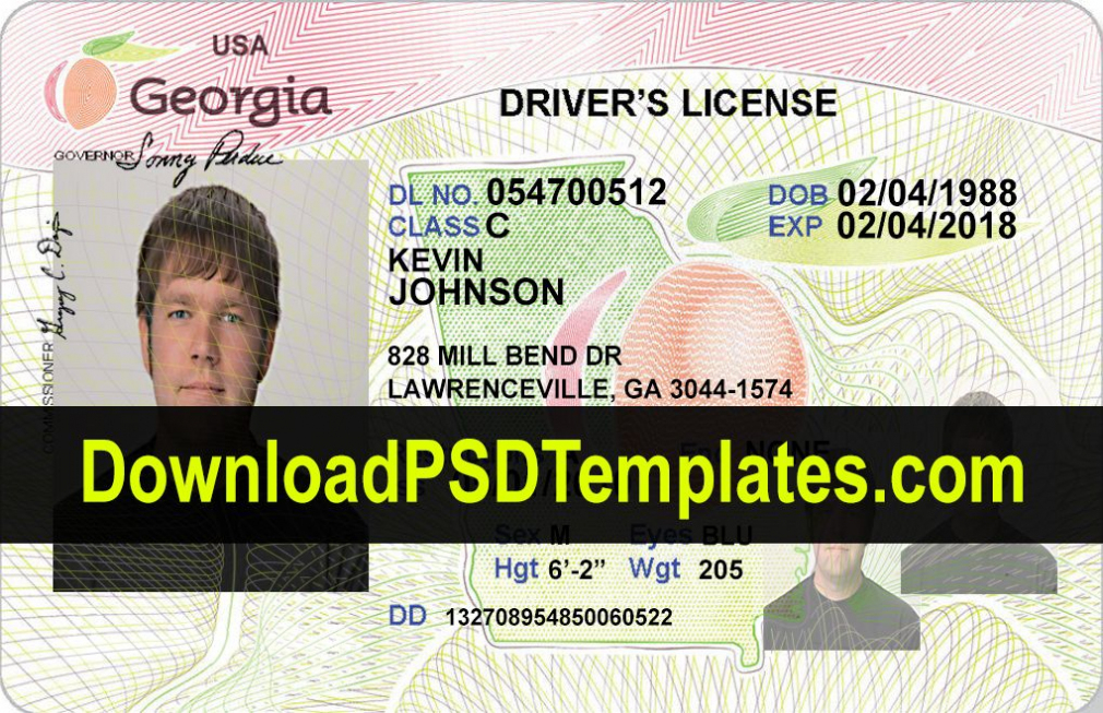 Pin On Driver's License Regarding Georgia Id Card Template