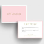 Pink And Gold Gift Voucher Template Diy Corjl Gift Card Pertaining To Pink Gift Certificate Template
