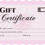 Pink Gift Certificate Template (7 With Pink Gift Certificate in Pink Gift Certificate Template