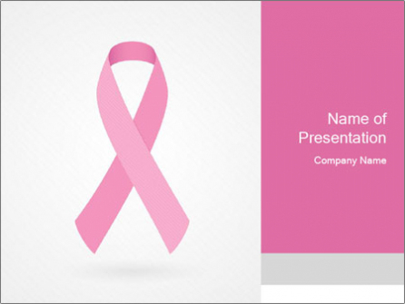 Ribbon Of Breast Cancer Powerpoint Template & Infographics Slides Regarding Free Breast Cancer Powerpoint Templates