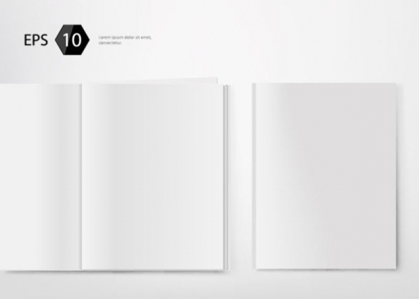 Set Of Album And Magazine Template Blank Page Vector 03 Free Pertaining To Blank Magazine Template Psd