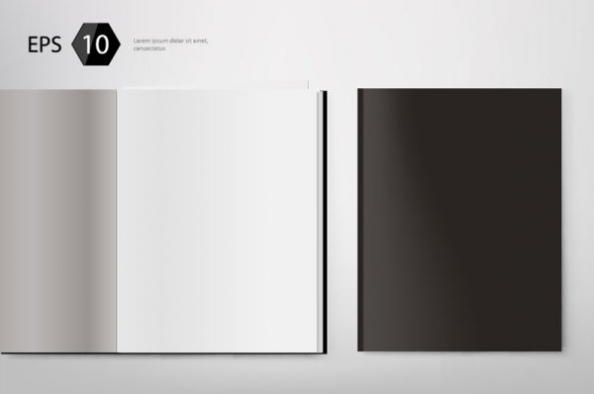 Set Of Album And Magazine Template Blank Page Vector 06 Free Regarding Blank Magazine Template Psd