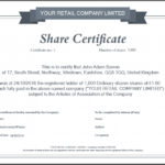 Share Certificate Template Companies House (2) - Templates in Share Certificate Template Companies House