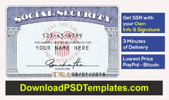Social Security Card With My Own Information In 2020 Inside Social Security Card Template Photoshop