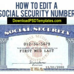 Social Security Number Ssn Template Psd In 2020 | Card inside Social Security Card Template Psd