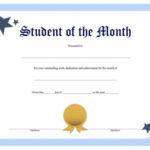 Student Of The Month Certificate – Free Printable Throughout Free Printable Student Of The Month Certificate Templates