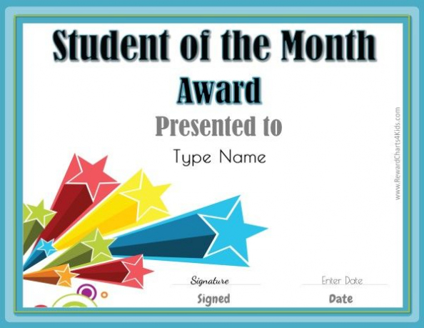 Student Of The Month | Student Of The Month, Star Of The Regarding Free Printable Student Of The Month Certificate Templates