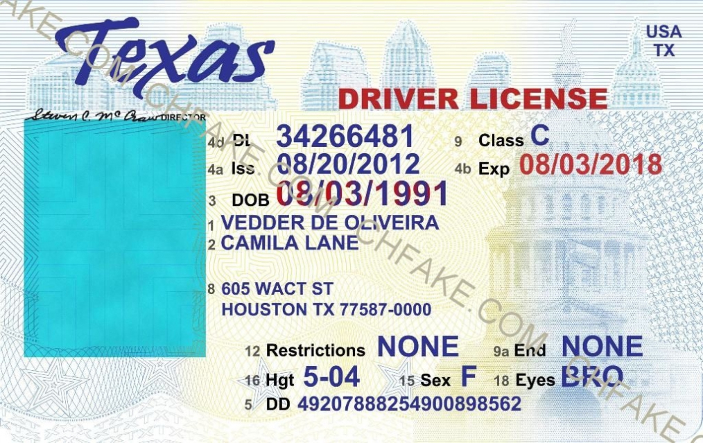 Template Texas Drivers License Psd – Erfasr In Blank Drivers License Template