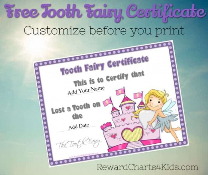 Tooth Fairy Certificate Regarding Free Tooth Fairy Certificate Template