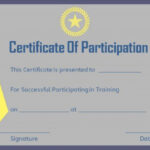 Training Participation Certificate Format | Certificate Of With Participation Certificate Templates Free Download