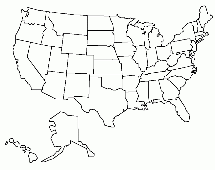 United States Map Template Blank (1) – Templates Example With Blank Template Of The United States