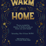 Warm Our Home - Housewarming Invitation Template (Free within Free Housewarming Invitation Card Template