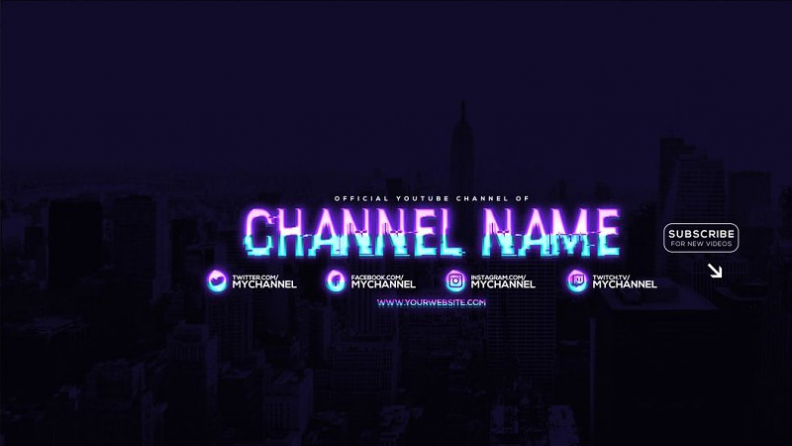 Youtube Channel Art Banners Vol.1.04Russgfx – Youtube With Youtube Banners Template