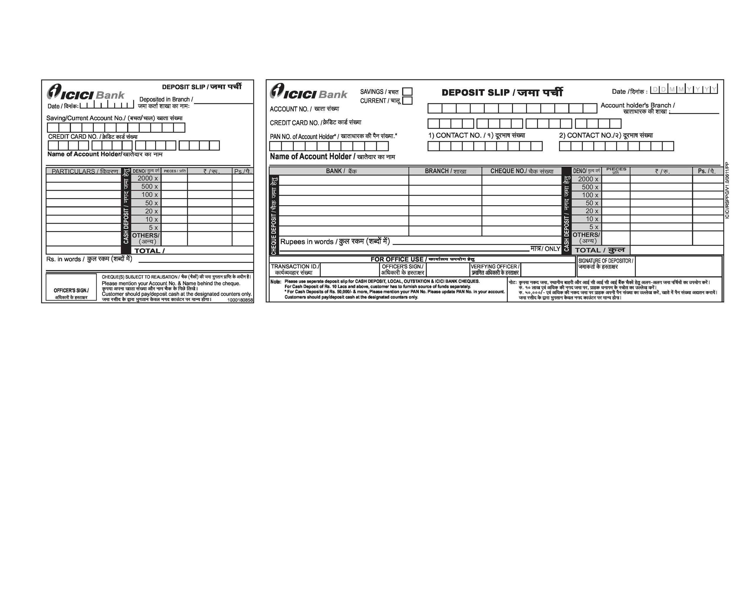 10 Bank Deposit Slip Templates & Examples ᐅ TemplateLab Pertaining To Deposit Slip Form Template Inside Deposit Slip Form Template