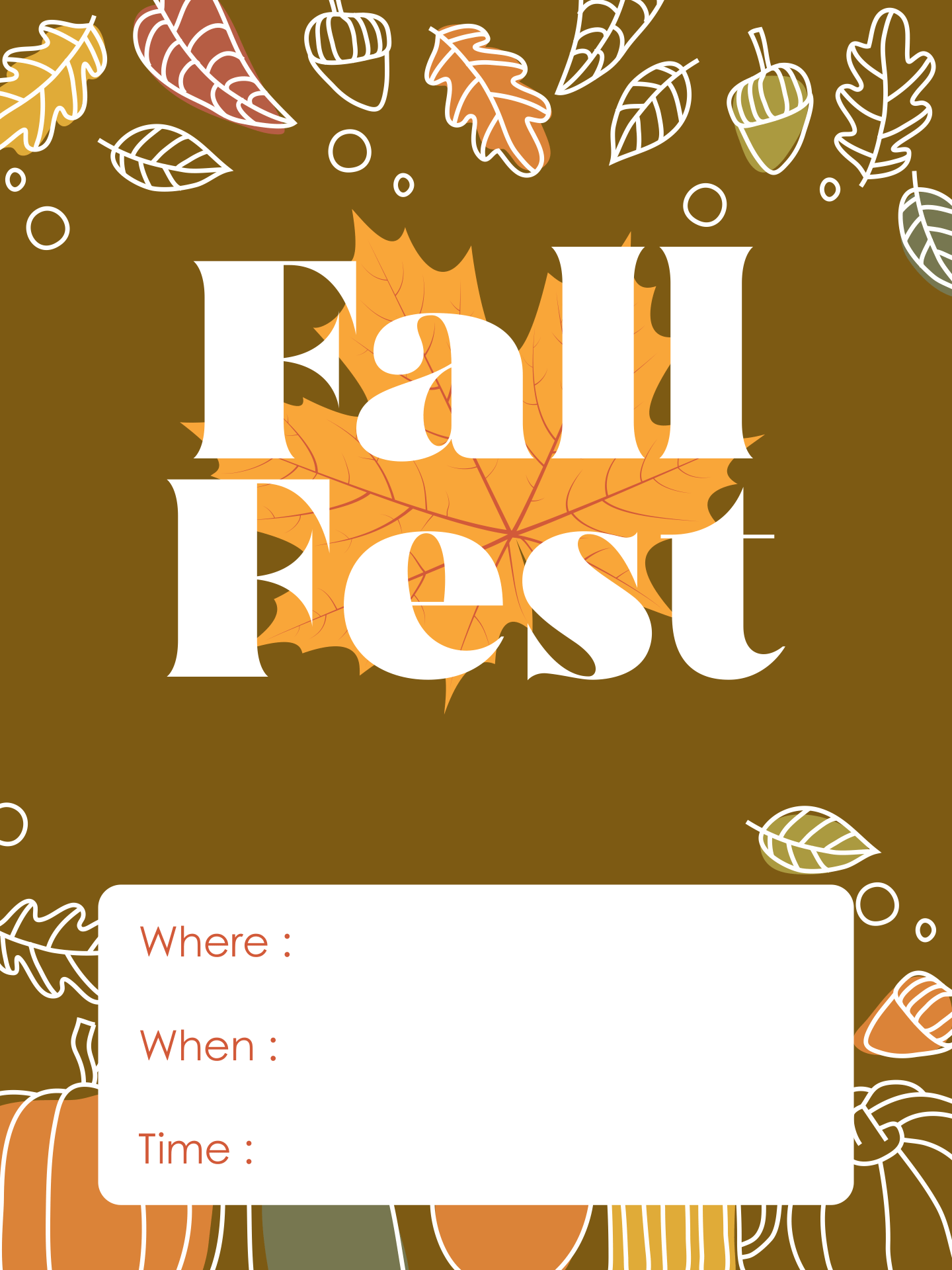 10 Best Free Printable Fall Flyer Templates - printablee Regarding Fall Event Flyer Template