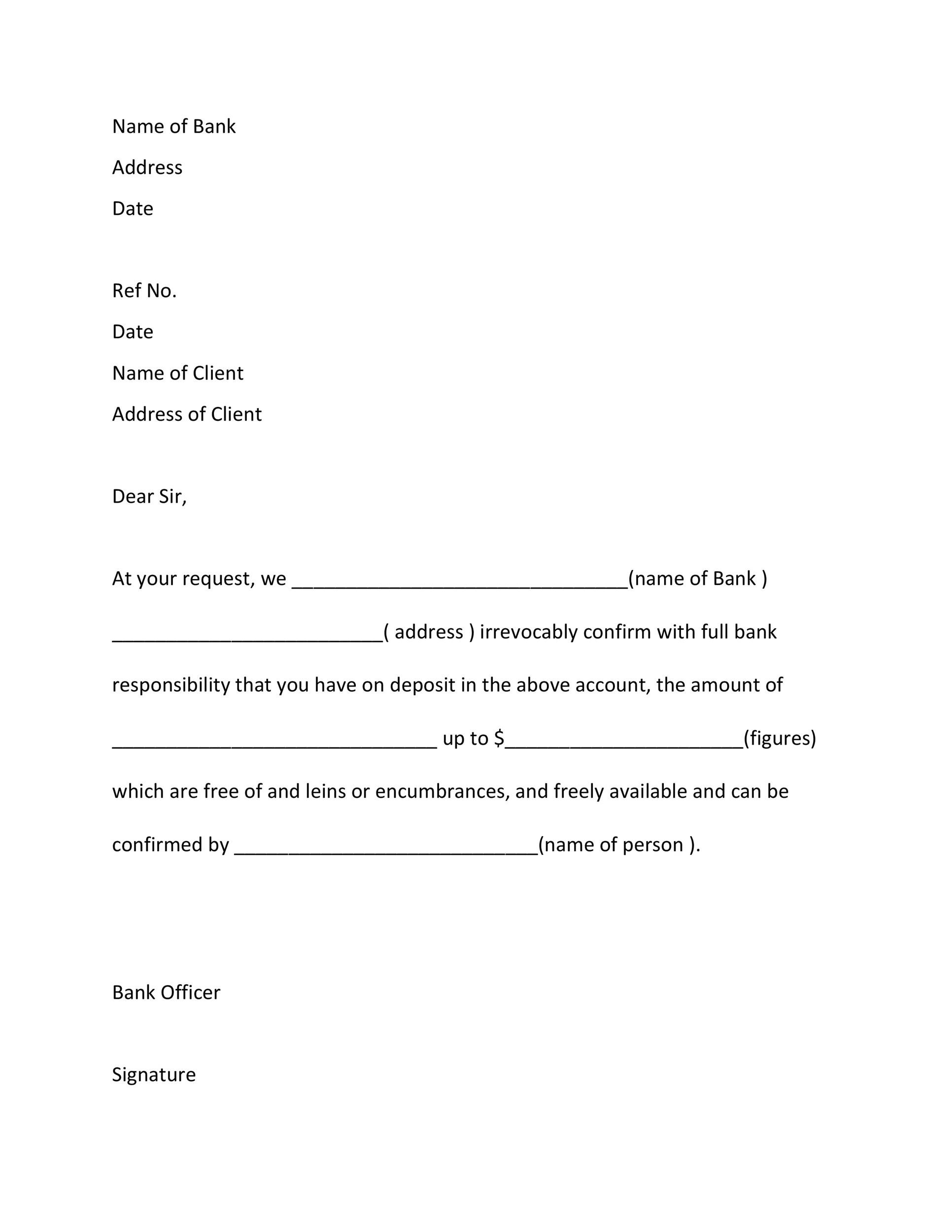 10 Best Proof of Funds Letter Templates ᐅ TemplateLab With Proof Of Deposit Template Throughout Proof Of Deposit Template