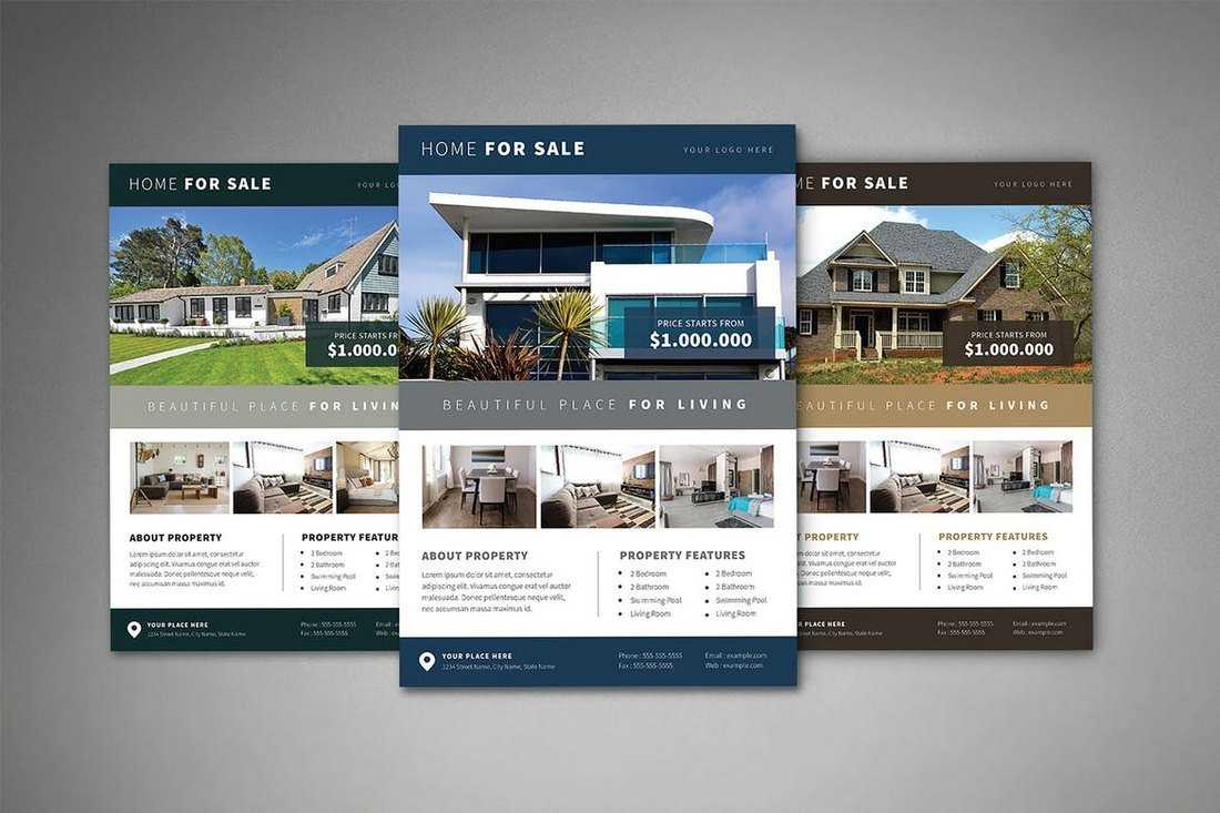 10+ Best Real Estate Flyer Templates 10  Design Shack Intended For Land For Sale Flyer Template Pertaining To Land For Sale Flyer Template