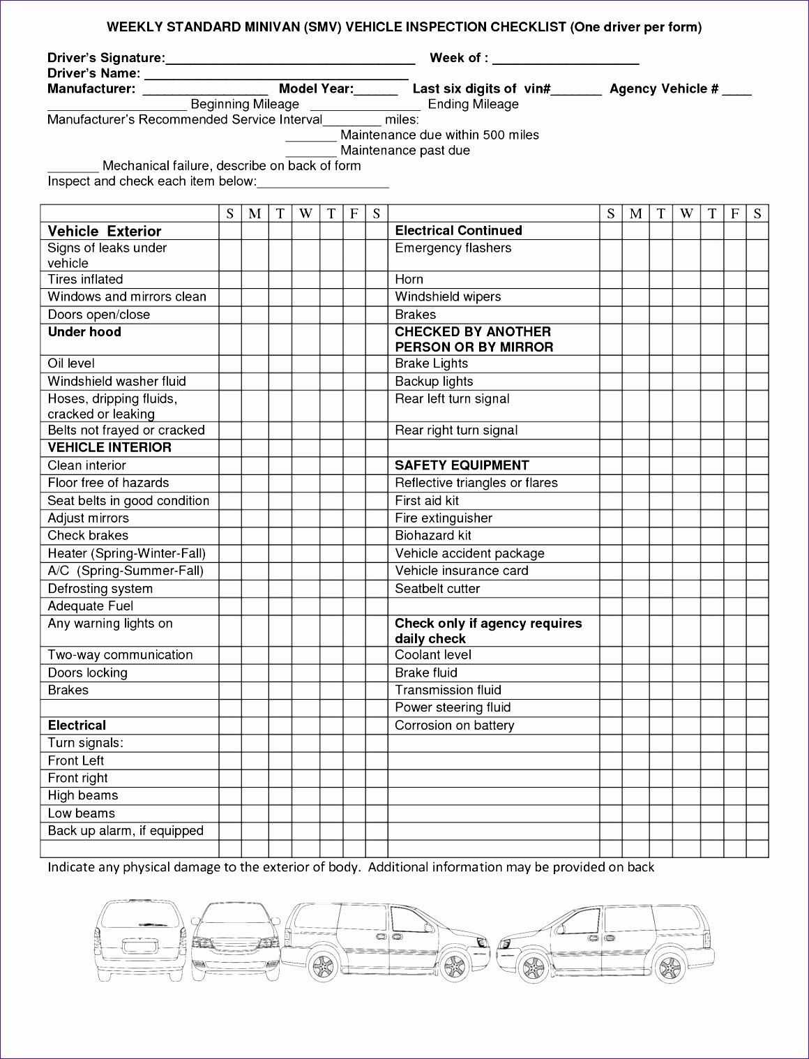 10 Car Maintenance Schedule Pertaining To Auto Service Checklist Template With Auto Service Checklist Template