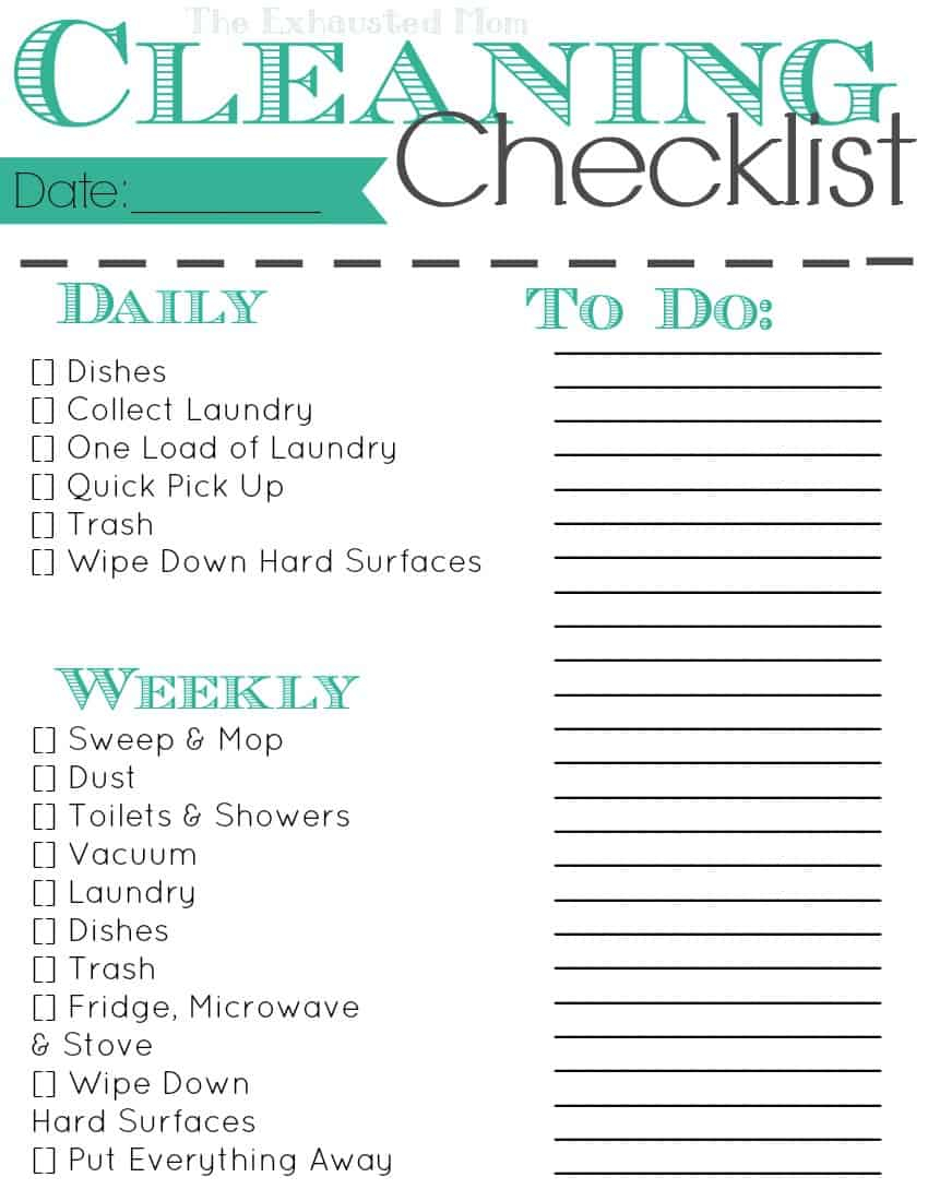 10 Cleaning Checklist Templates Free - Word Excel Formats With Regard To Auto Detailing Checklist Template Inside Auto Detailing Checklist Template