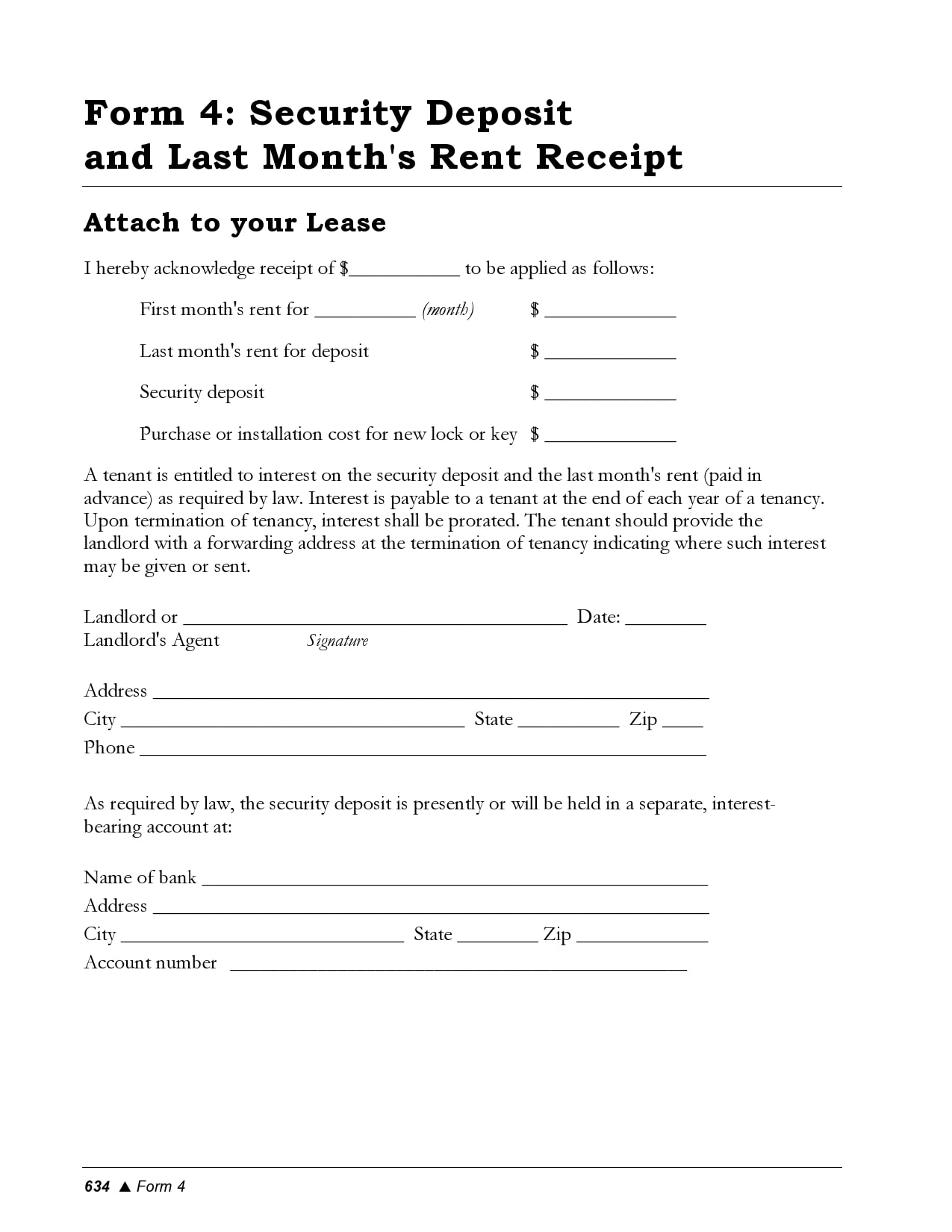 10 Editable Security Deposit Receipts (PDF/Word) - TemplateArchive Regarding Transfer Of Security Deposit To New Owner Form Intended For Transfer Of Security Deposit To New Owner Form