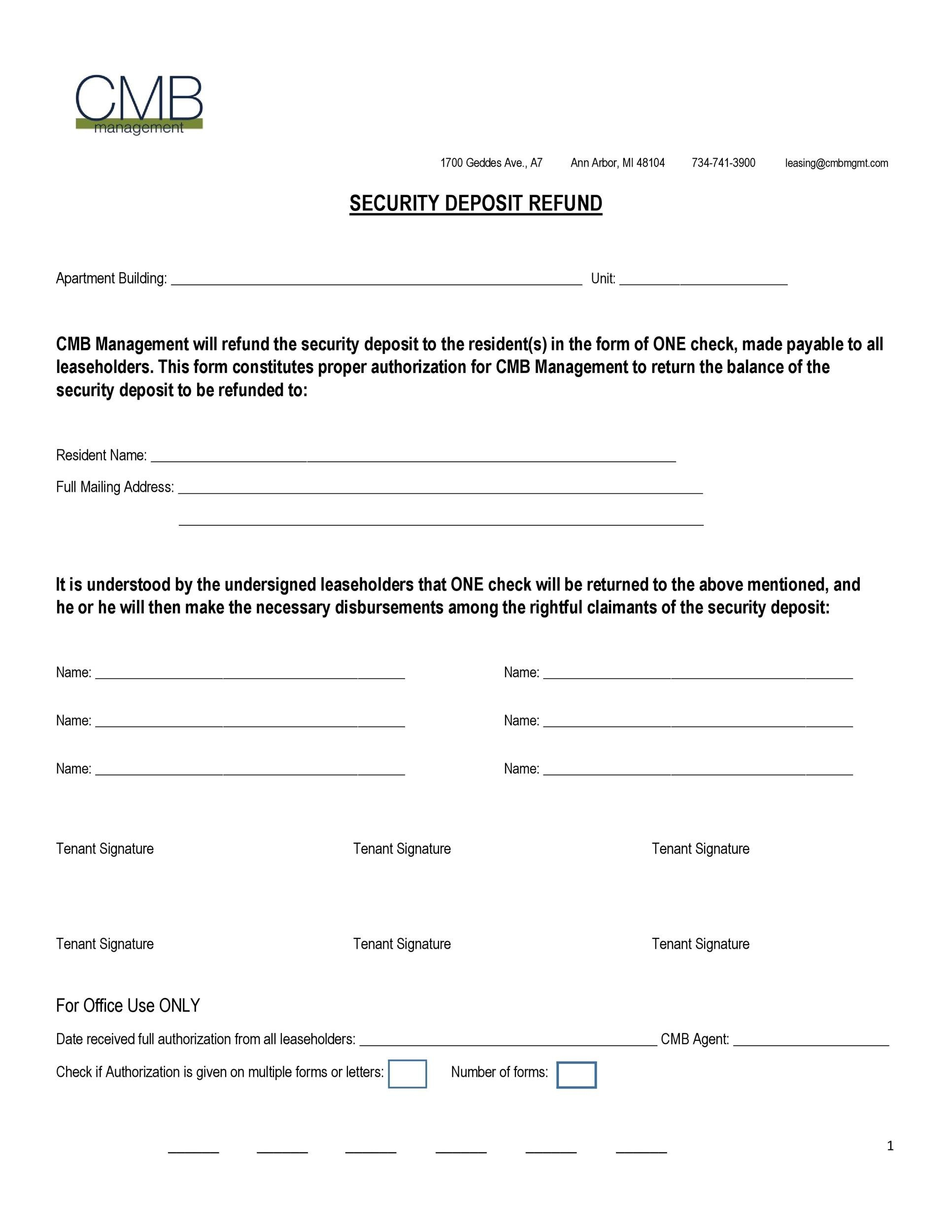 10 Effective Security Deposit Return Letters [MS Word] ᐅ TemplateLab With Return Of Security Deposit Form Letter For Return Of Security Deposit Form Letter