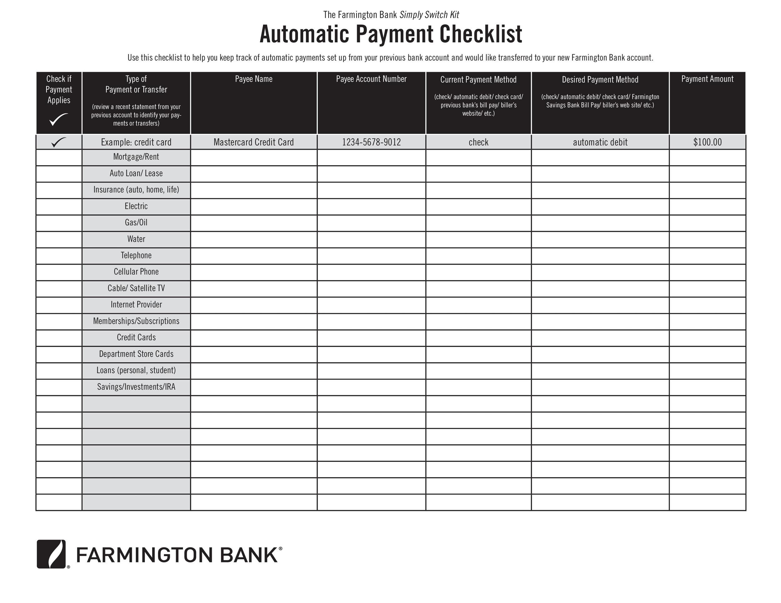 10 Free Bill Pay Checklists & Bill Calendars (PDF, Word & Excel) With Regard To Accounts Payable Checklist Template In Accounts Payable Checklist Template