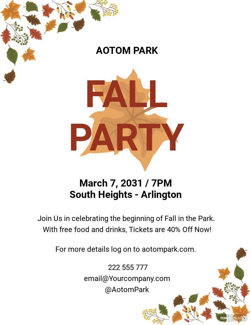 Fall Event Flyer Template