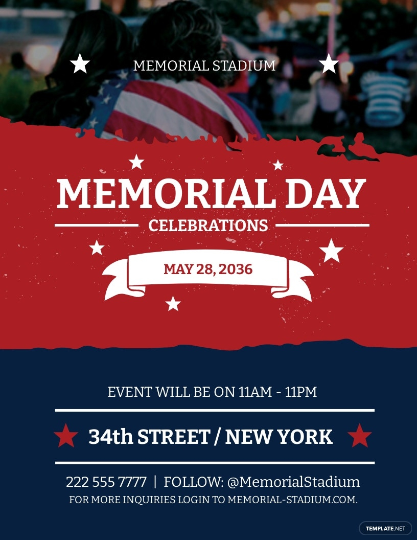 10+ FREE Memorial Day Flyer Templates [Customize & Download  With Memorial Day Party Flyer Template