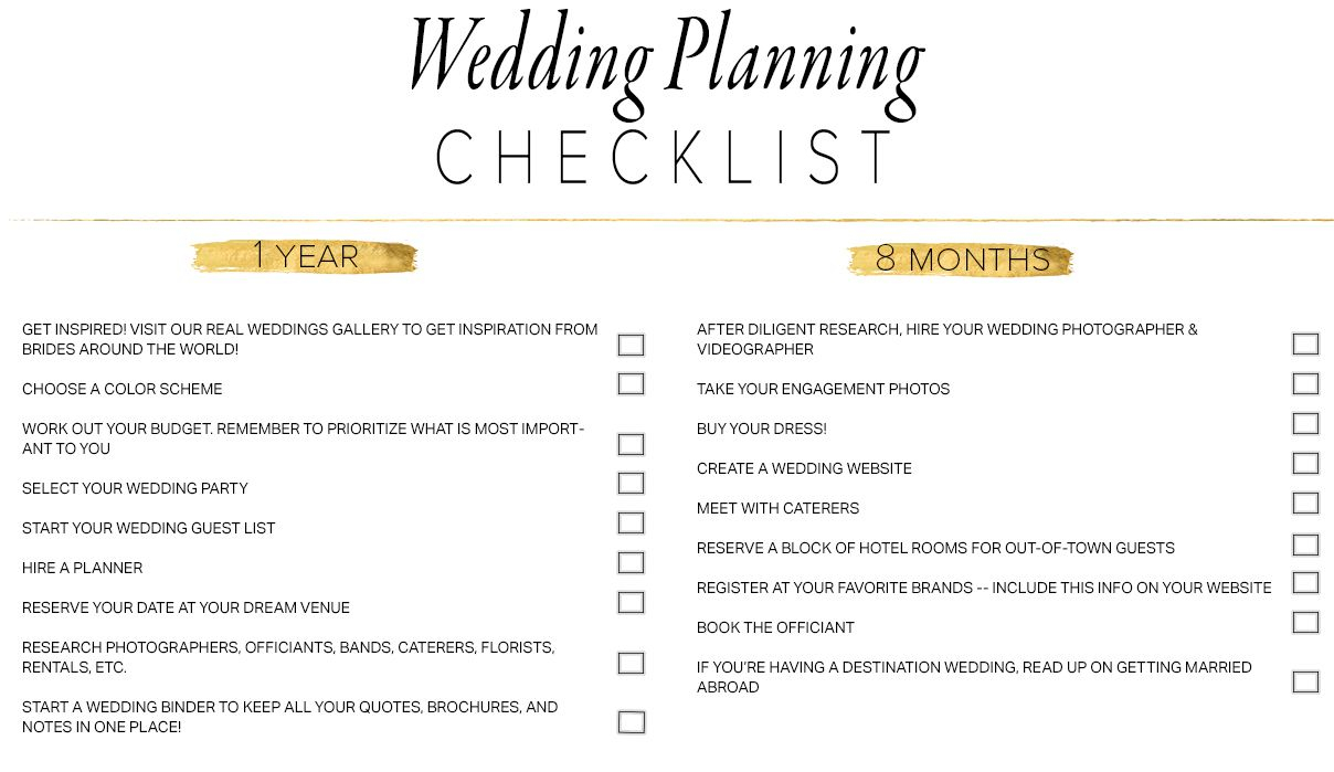 10 Free Printable Wedding Planning Checklists Regarding Wedding Timeline Checklist Template Pertaining To Wedding Timeline Checklist Template