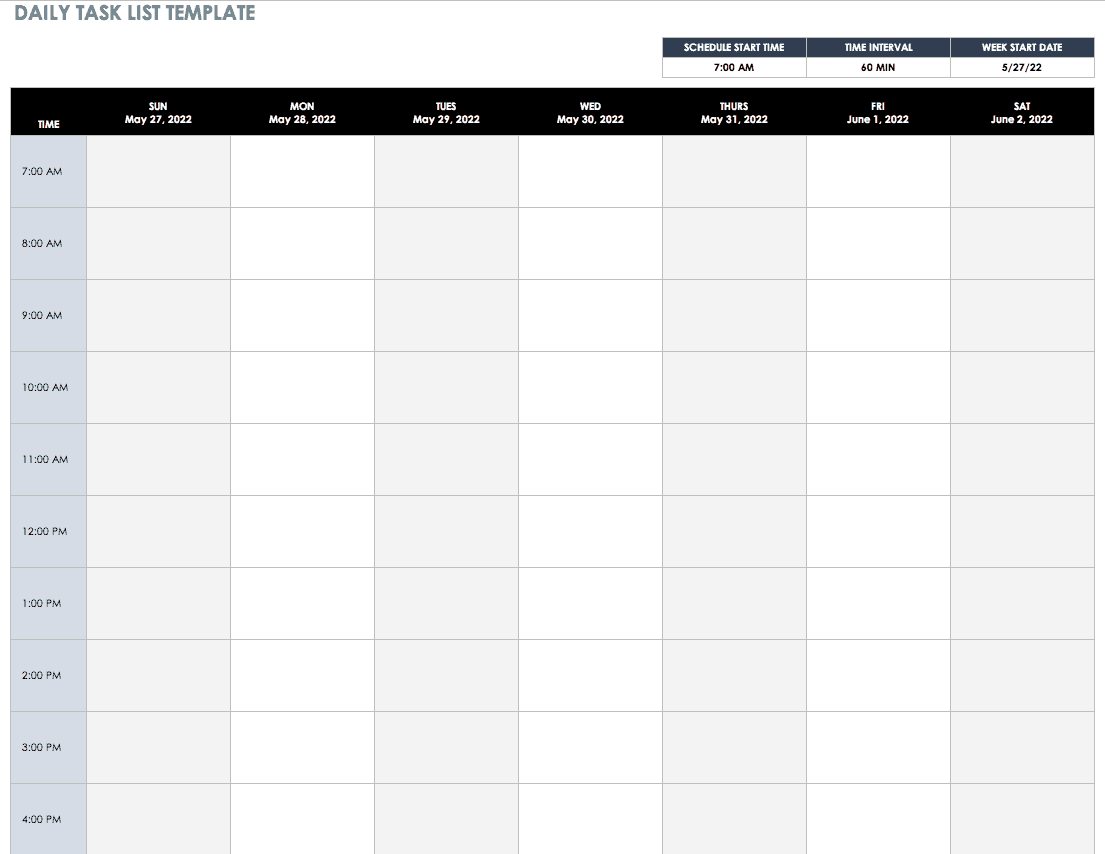 10+ Free Task And Checklist Templates  Smartsheet With Regard To Work Checklist Template Excel