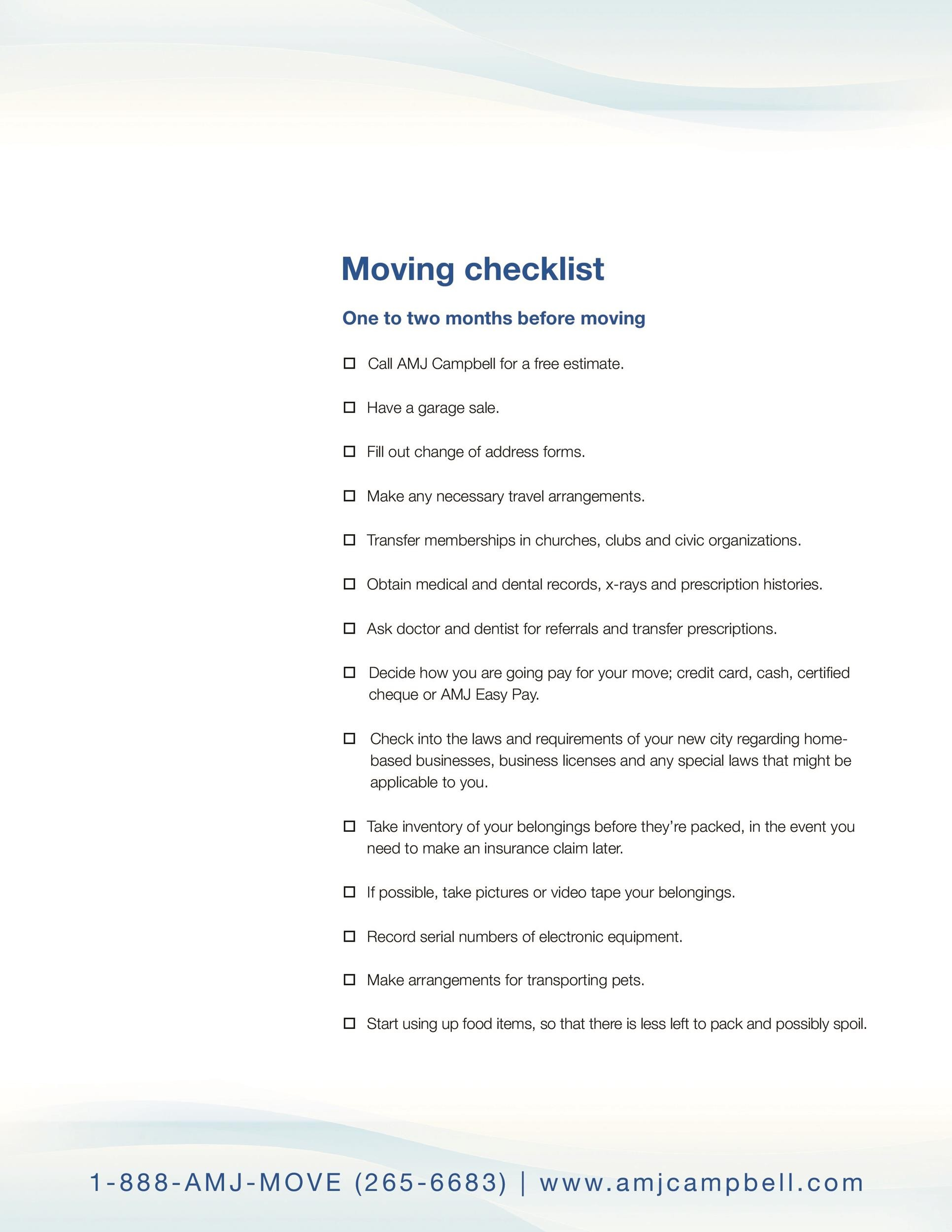 10 Great Moving Checklists [Checklist for Moving In / Out] ᐅ  In House Moving Checklist Template Throughout House Moving Checklist Template