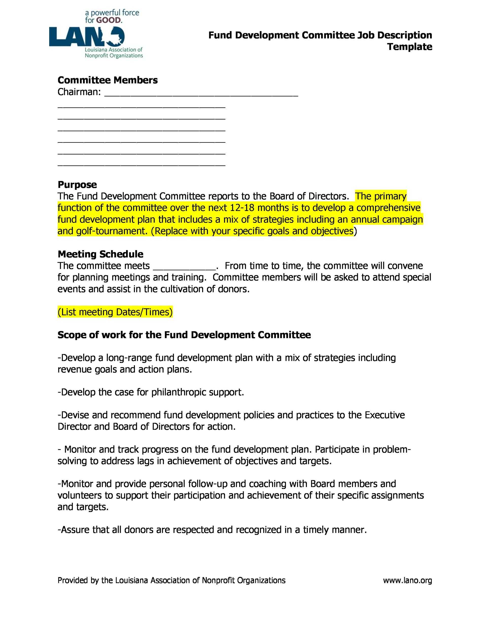 10 Job Description Templates & Examples ᐅ TemplateLab In Formal Job Description Template