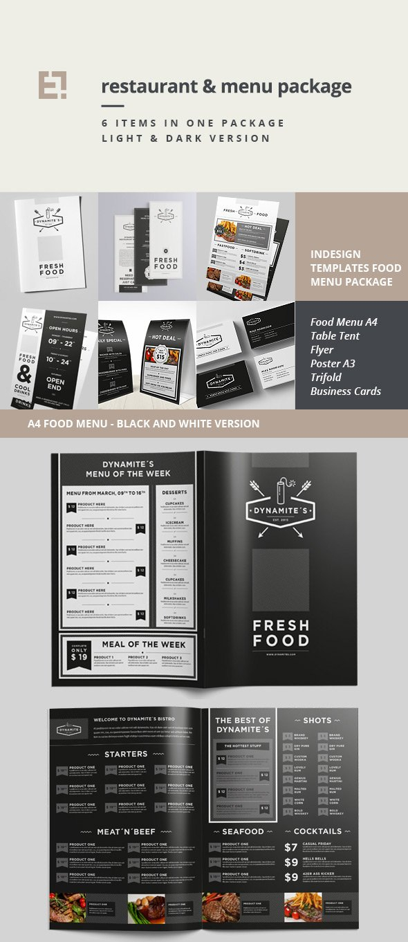 10 Menüvorlagen Mit Kreativen Designs Für Restaurants Intended For Modern Restaurant Food Menu Flyer Template
