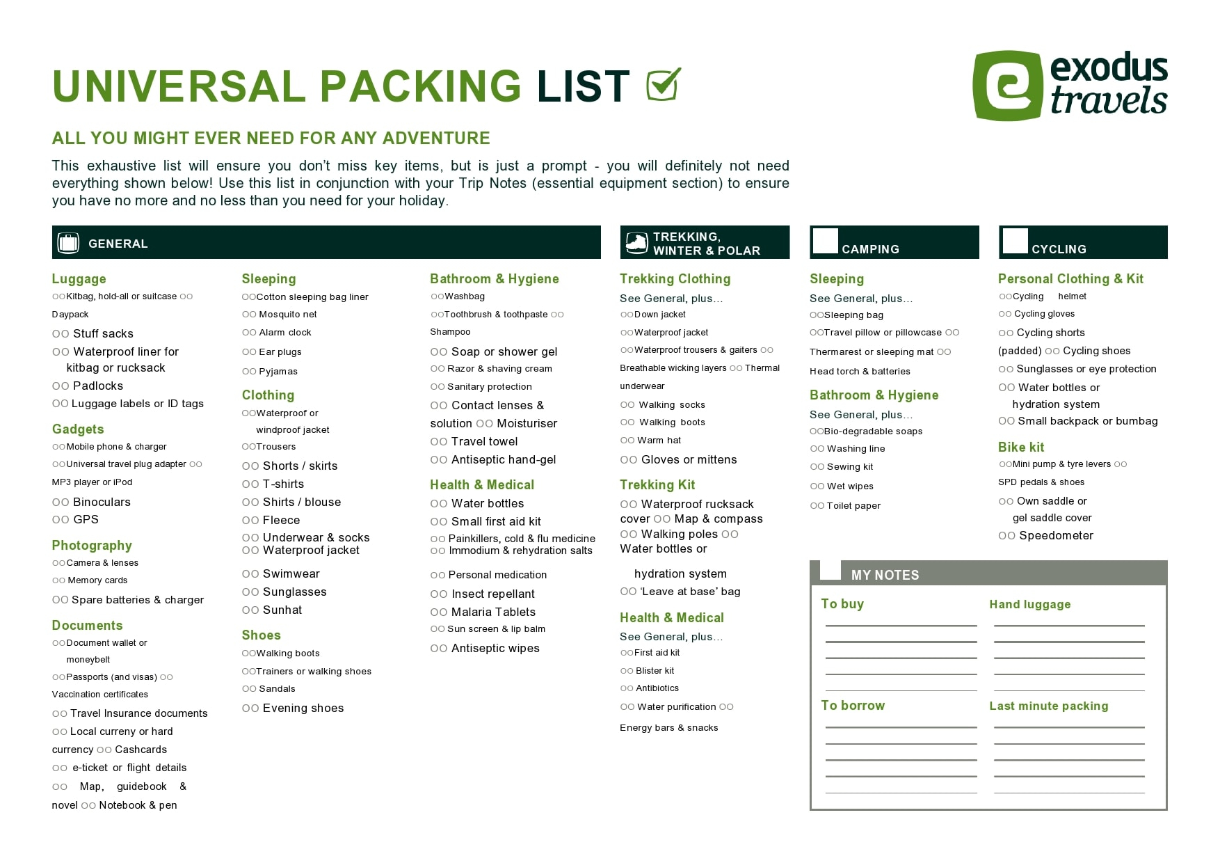 10 Packing List Templates [Excel, Word, PDF] - TemplateArchive Throughout Trip Packing Checklist Template Intended For Trip Packing Checklist Template