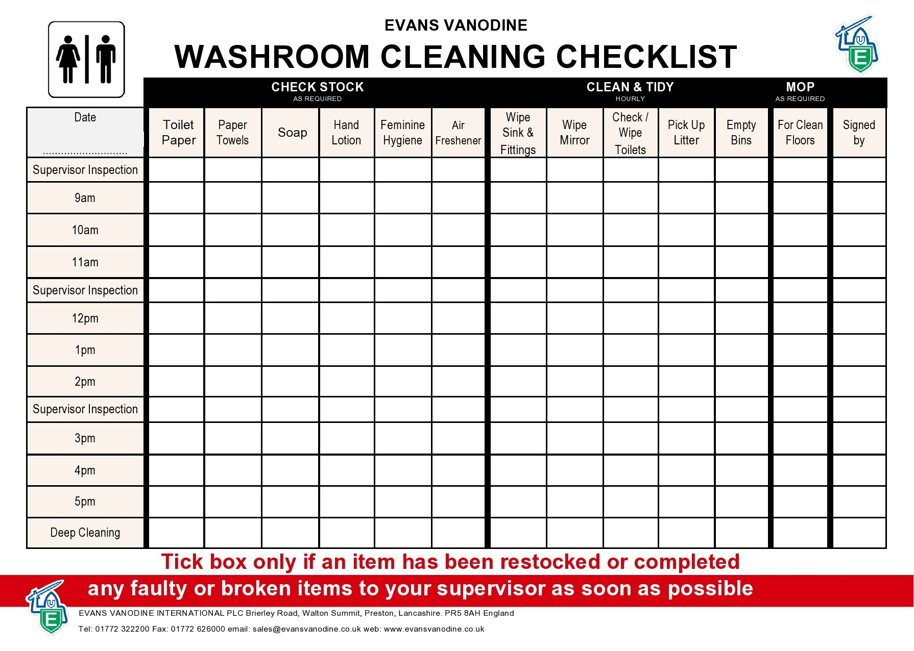 10 Printable Bathroom Cleaning Checklists [Word] ᐅ TemplateLab With Public Restroom Cleaning Checklist Template Throughout Public Restroom Cleaning Checklist Template
