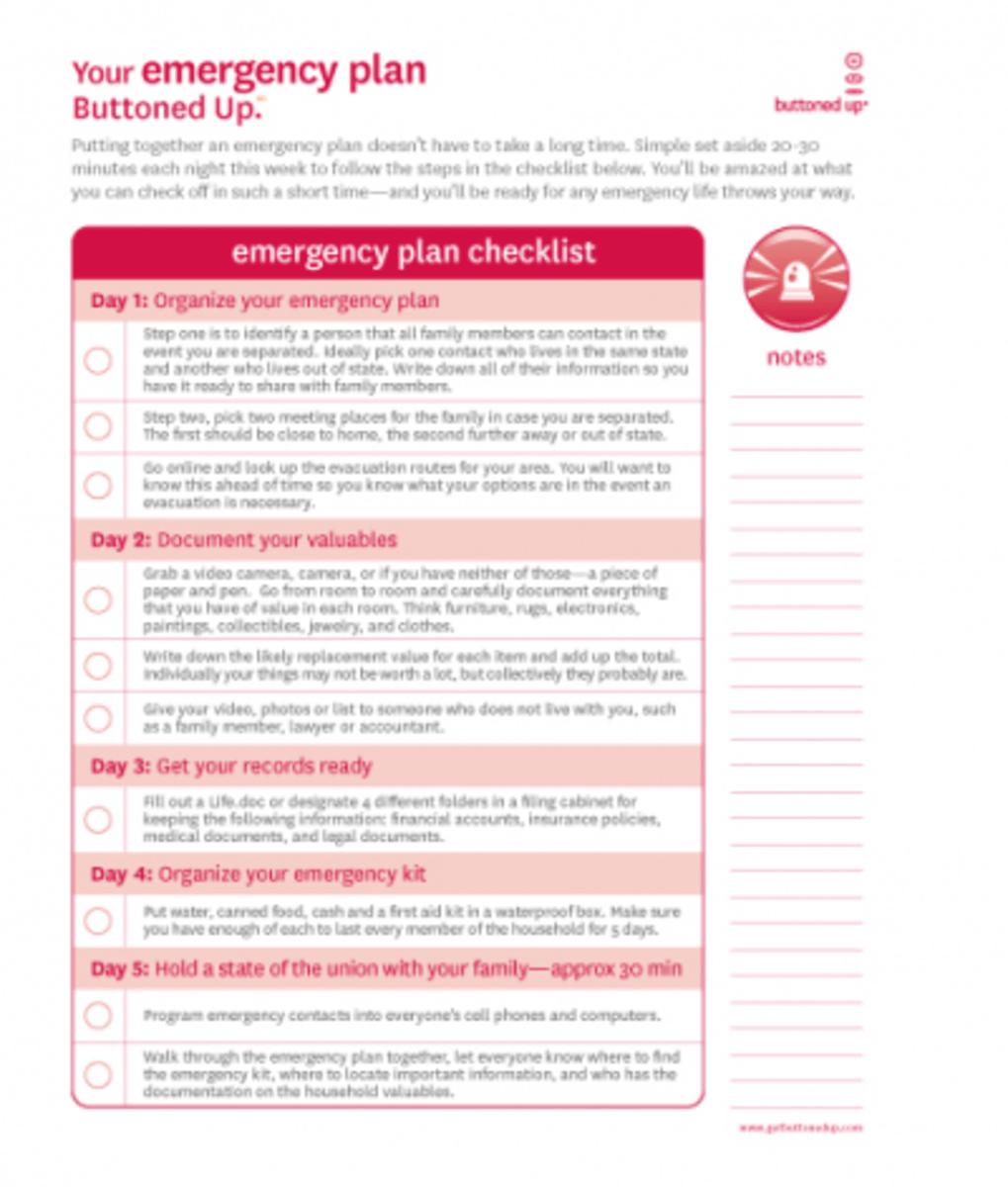 10 Printable Emergency Plan Templates – Today’s Mama Throughout Emergency Checklist Template