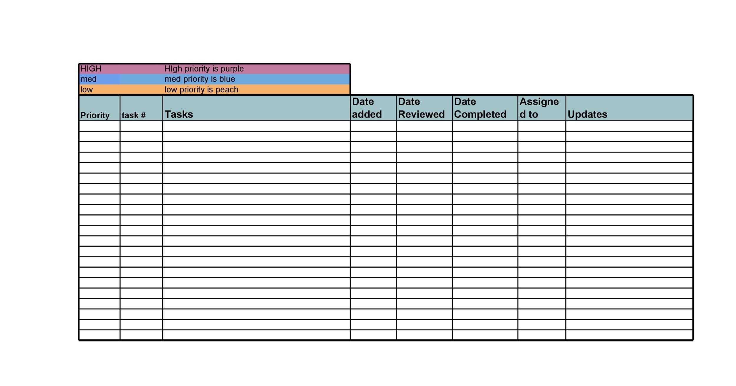 10 Printable To Do List & Checklist Templates (Excel, Word, PDF) Pertaining To Work Checklist Template Excel