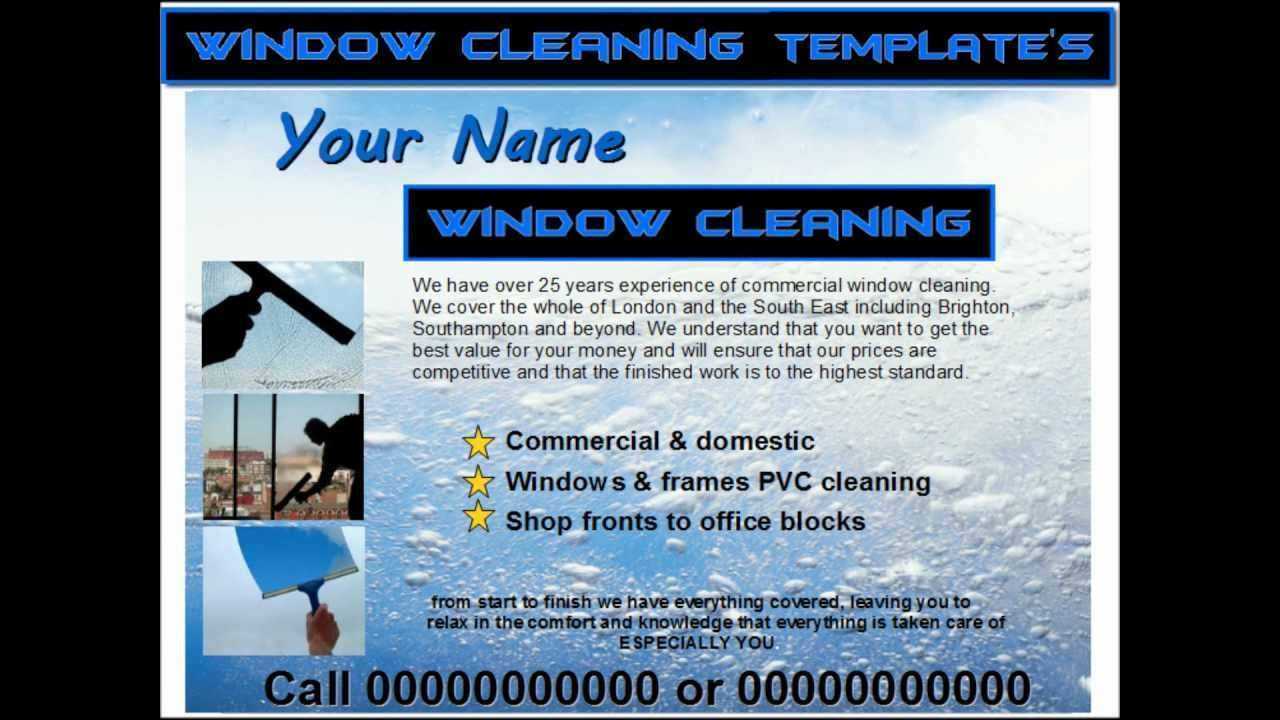 10 Printable Window Cleaning Flyer Template In Word For Window  For Window Cleaning Flyer Template