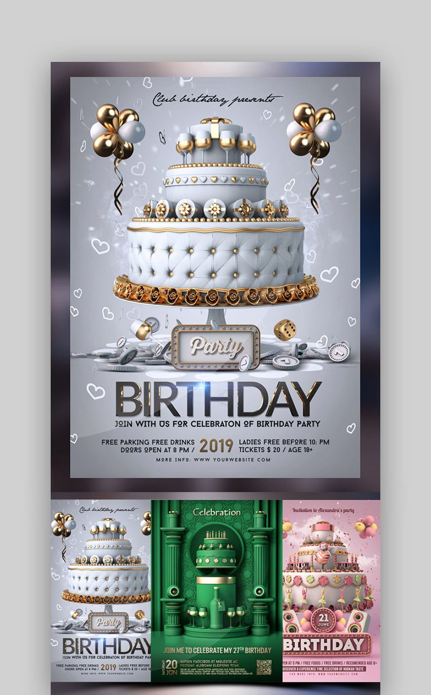 10 Top Kostenlose Geburtstagsparty Flyer Vorlagen für fröhliche  Pertaining To Birthday Celebration Flyer Template In Birthday Celebration Flyer Template